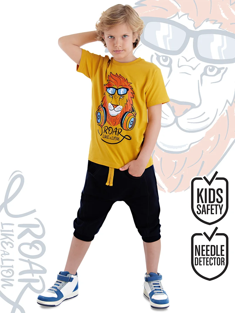 MSHB&G Lion Boy T-shirt&Capri Pants Set